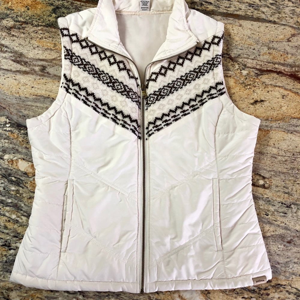 Prana Ivory~Off White~Fair Isle Vest~Large~VGC